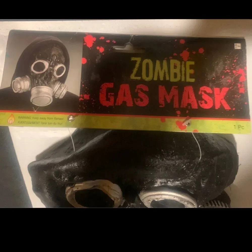 Black Zombie Biohazard Respirator Gas Mask For Halloween Fun World